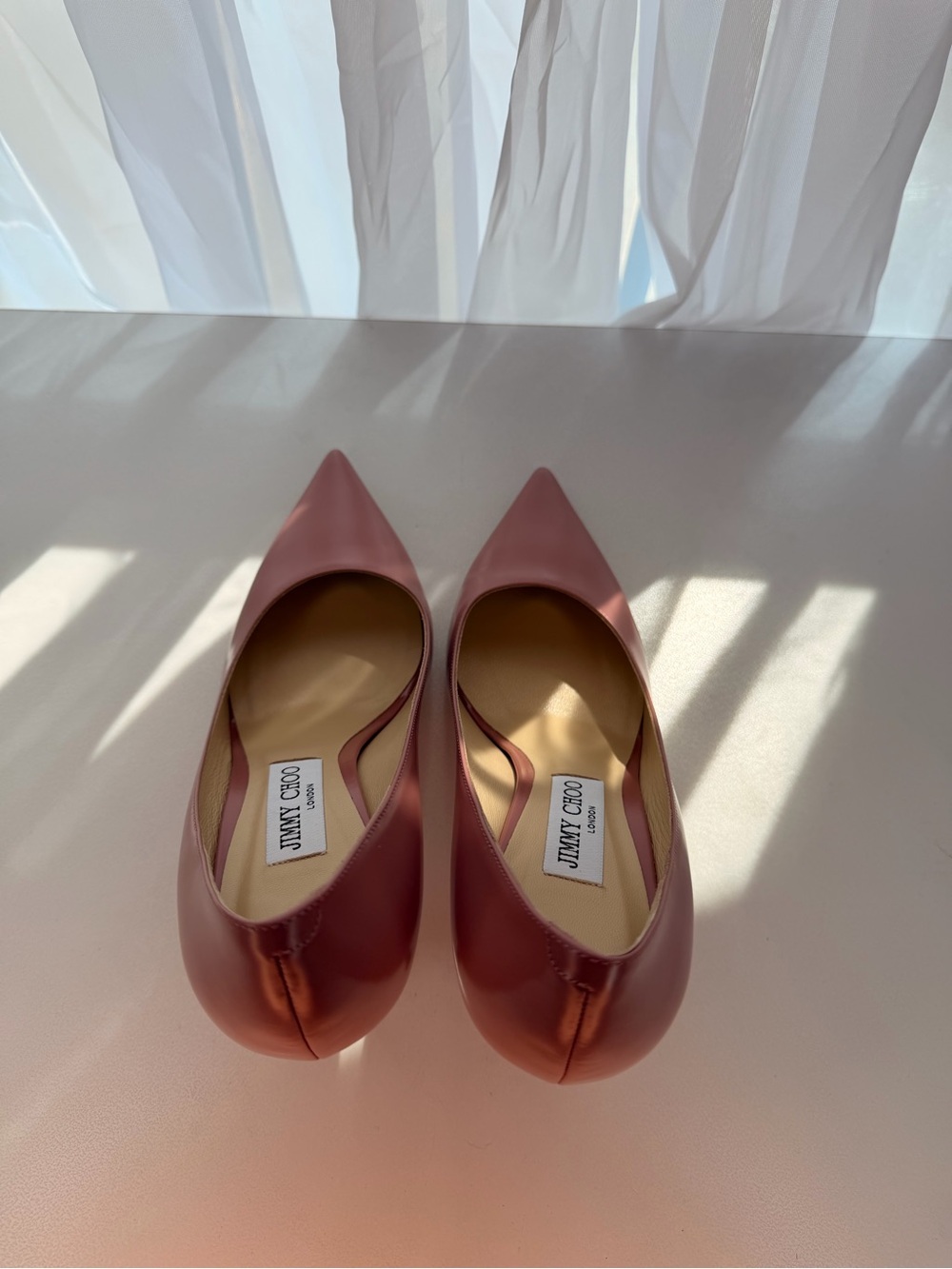 Jimmy Choo Mauve Pink Leather Pointed Toe Pumps - Picture 7 of 7